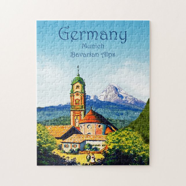 Puzzle Allemagne Munich Alpes Bavaroises Voyage Jigsaw Pu (Vertical)