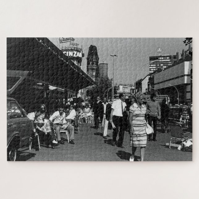 Puzzle Allemagne vintage avenue Berlin kurfürstendamm (Horizontal)