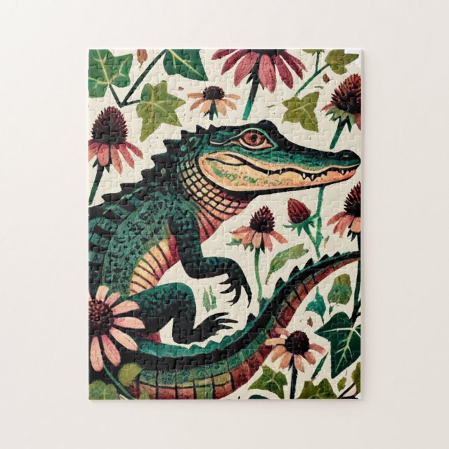 Puzzle Alligator vintage (Vertical)