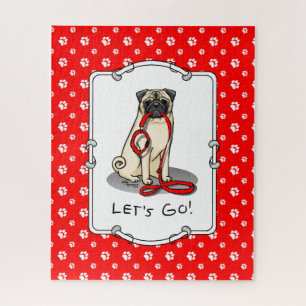 Puzzle Allons-y ! (marcher) Chien Carlin (pâle) Lèc mou