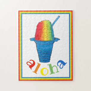 Puzzle ALOHA Hawaii Hawaii rasage arc-en-ciel rasé glace 