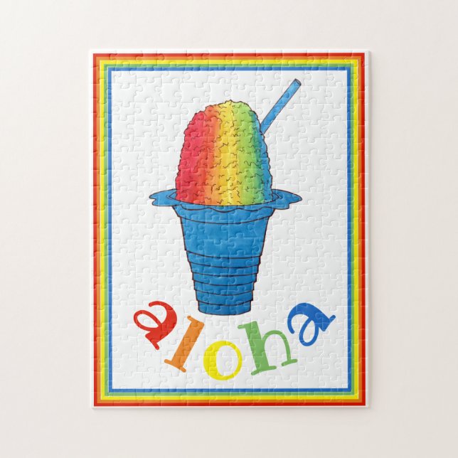 Puzzle ALOHA Hawaii Hawaii rasage arc-en-ciel rasé glace  (Vertical)