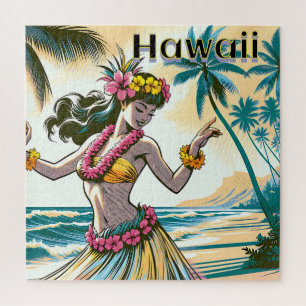 Puzzle Aloha   Hawaii Hula Dancer sur la plage