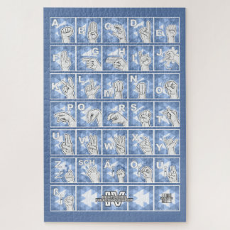 Puzzle Alphabet digital allemand 4 - bleu /