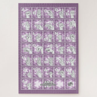 Puzzle Alphabet digital français 4 - gris lavande / Puzzl