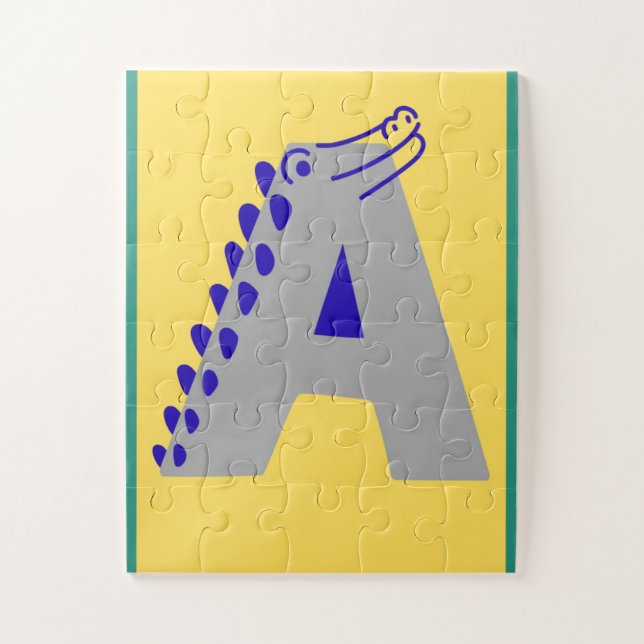 Puzzle Alphabet Letter "A"  (Vertical)