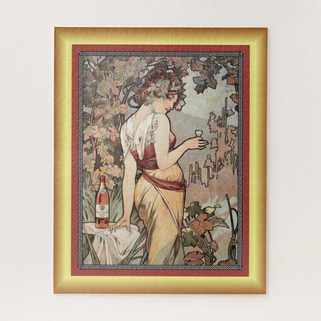 Puzzle Alphonse Mucha ~ Affiche de Cognac ~ Cognac ~ (Vertical)