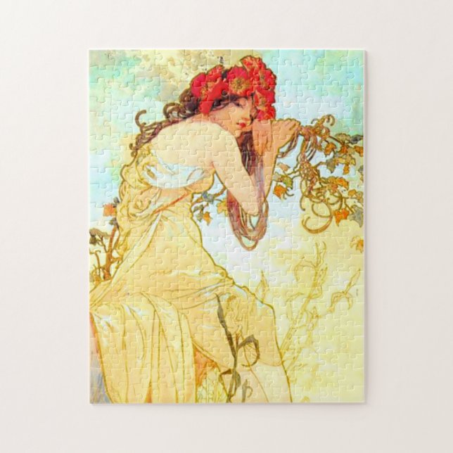 Puzzle Alphonse Mucha Art Nouveau Été (Vertical)