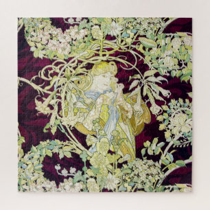 Puzzle Alphonse Mucha Femme au marguerite Art nouveau Art