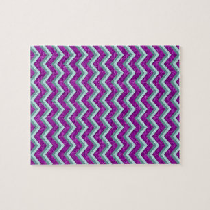 Puzzle Aluminium et motif de zigzag magenta de Teal