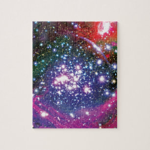 Puzzle Amas d'étoiles des Arches, représentation colorée 