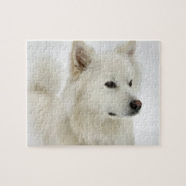 Puzzle American Eskimo Dog Art (Horizontal)