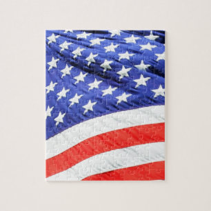 Puzzle American Flag, vous pouvez ajouter du texte et tél