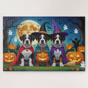 Puzzle American Staffordshire Chien Citrouille Halloween 