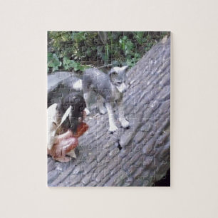 Puzzle Amérindien Boy avec l'image de Wolf