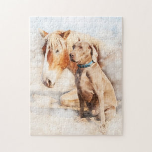Puzzle Amis - Cheval et Chien