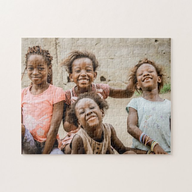 Puzzle Amis de rire souriante Filles africaines (Horizontal)