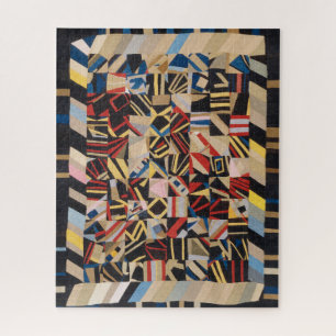 Puzzle Amish crazy quilt