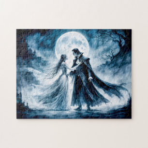 Puzzle Amour de vampire sous le ciel au clair de lune