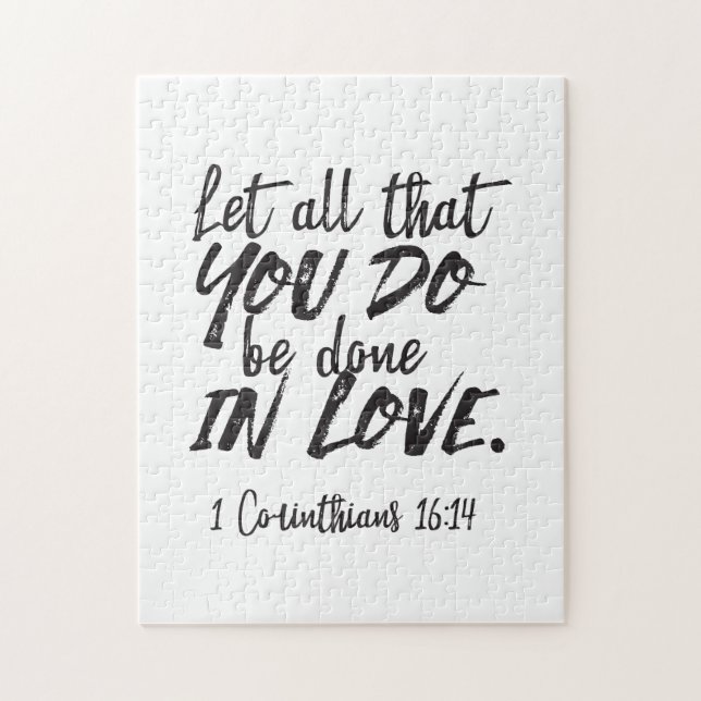 Puzzle Amour en action - 1 Corinthiens 16:14 Inspirationa (Vertical)