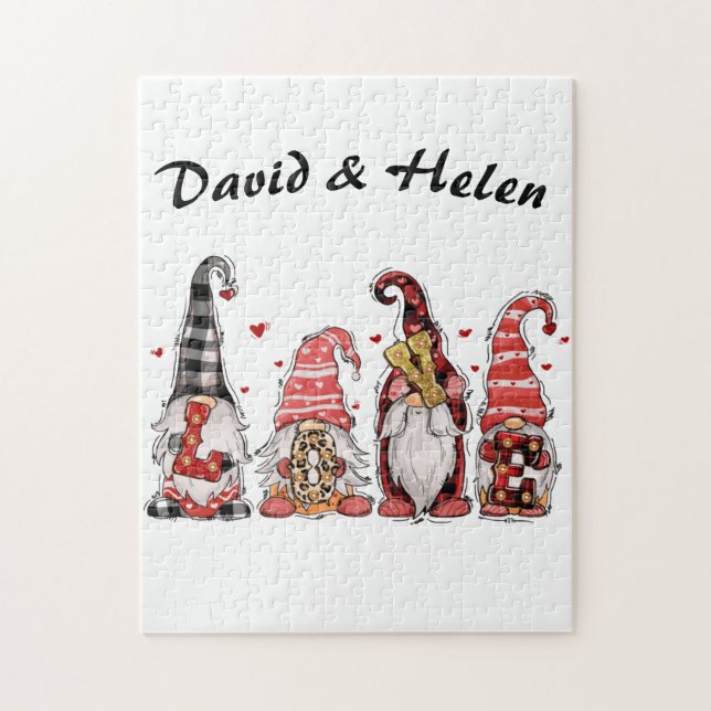 Puzzle Amour Gnomes Valentines (Vertical)