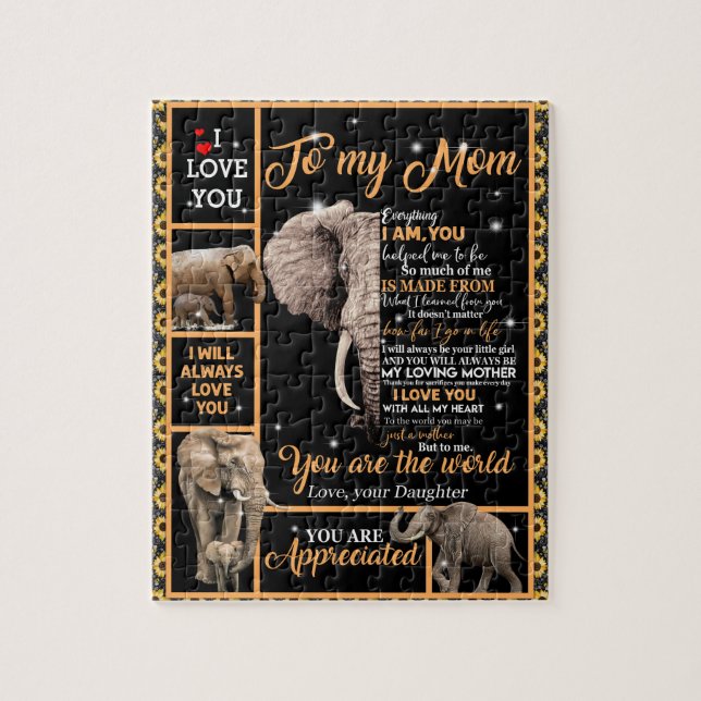 Puzzle Amour maman | Lettre À Ma Mère Vous Êtes Le Monde (Vertical)