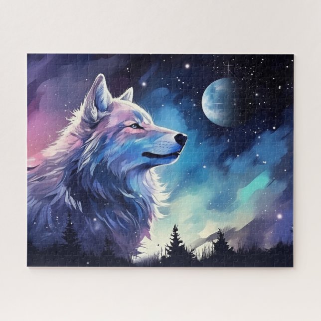 Puzzle Amoureux des animaux loup cool  (Horizontal)