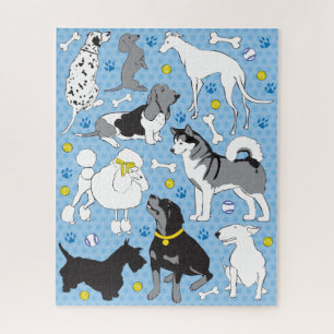 Puzzle Amoureux des chiens 16x20 pour les aveugles