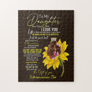 Puzzle Amoureux des filles  À ma fille Amour maman