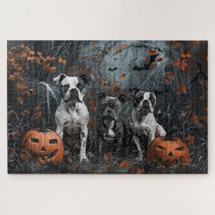 Puzzle Amstaff Halloween Nuit Canine