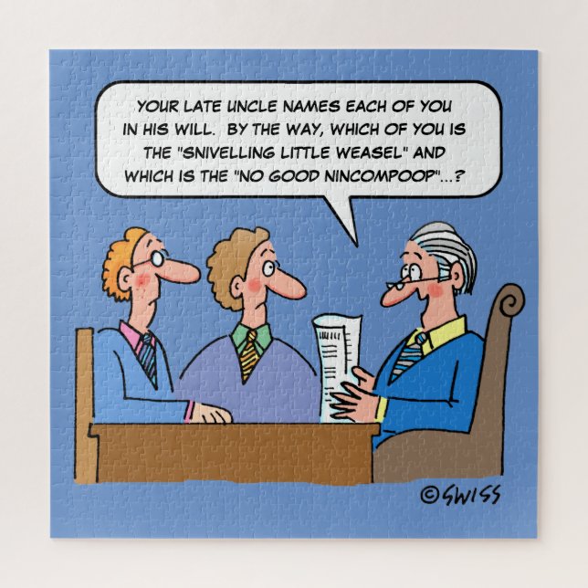 Puzzle Amusant Avocat Lire Volonté À Son Dessin (Vertical)