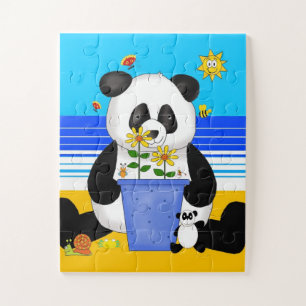 Puzzle Amusant Beach panda