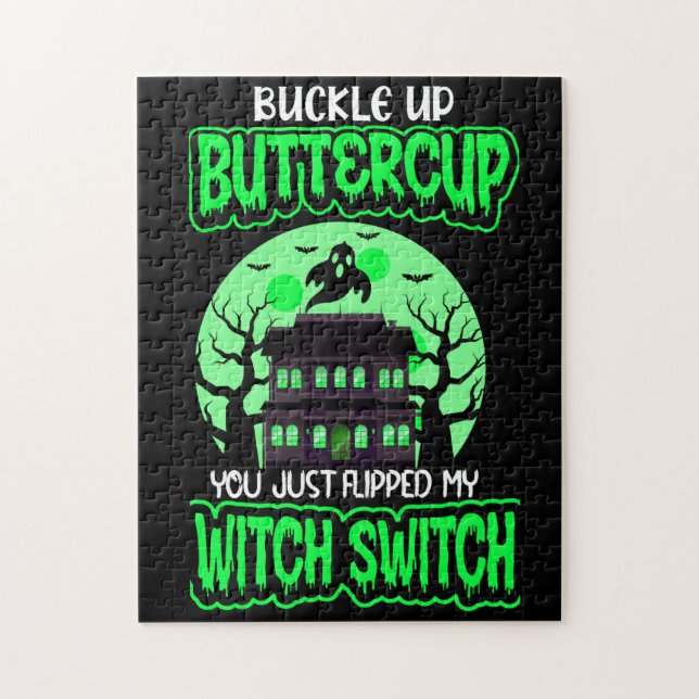 Puzzle Amusant Halloween sorcier commutateur Neon Green (Vertical)