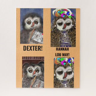 Puzzle amusant, mignon OWLS ! DEXTER, HANNAH LOU M
