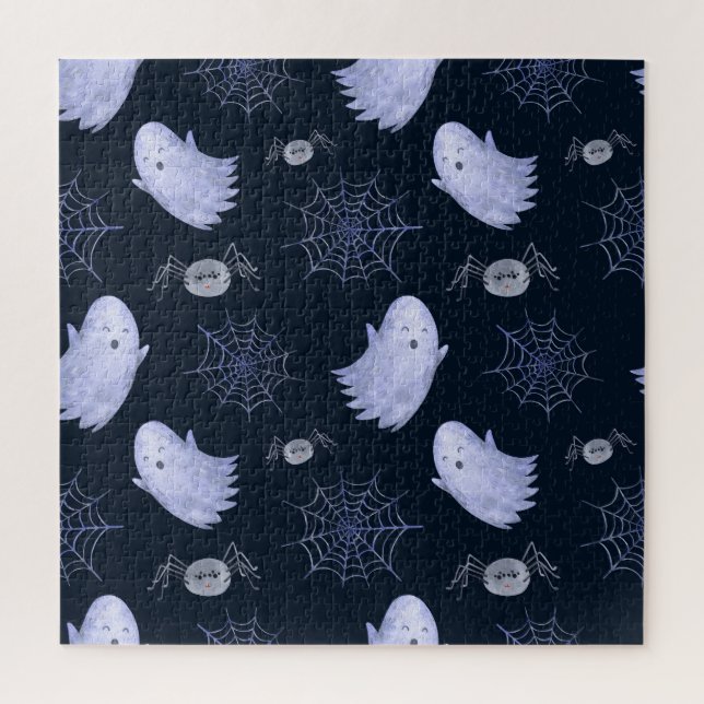 Puzzle Amusant Motif d'Halloween Spider Fantôme. (Vertical)
