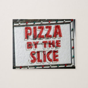 Puzzle Amusement et signe difficile de pizza au soleil