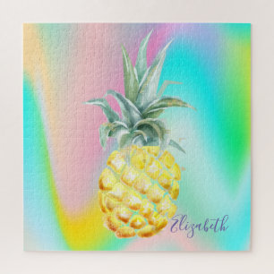 Puzzle Ananas holographique Ombre Abstrait