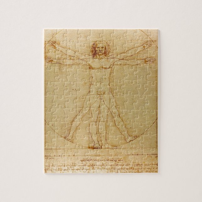 Puzzle Anatomie humaine, homme de Vitruvian par Leonardo (Vertical)