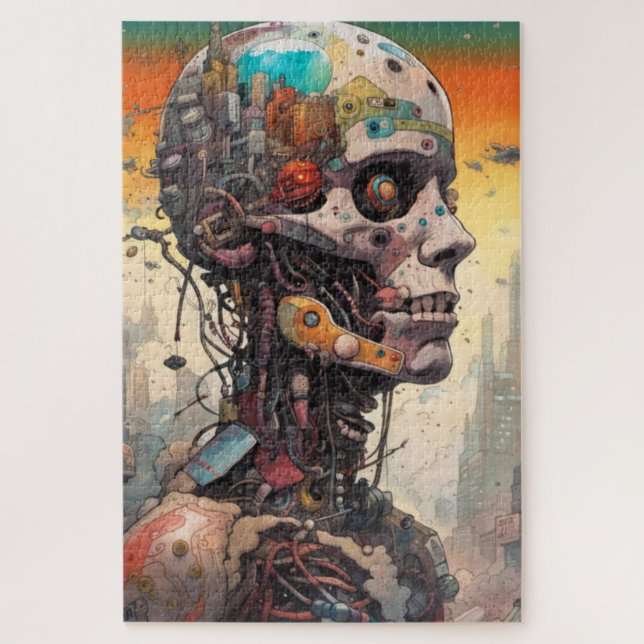Puzzle anatomique Abstrait Cyborg (Vertical)