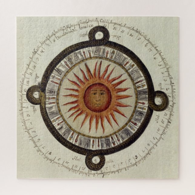 Puzzle Ancien Calendrier Sun Aztec Mexique (Vertical)