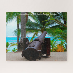 Puzzle Ancien Cannon Mariana Îles.Noël Salutations