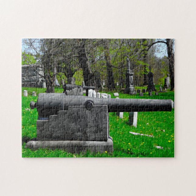 Puzzle Ancien canon de guerre civile. (Horizontal)
