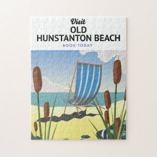 Puzzle Ancien poster de voyage de plage Hunstanton