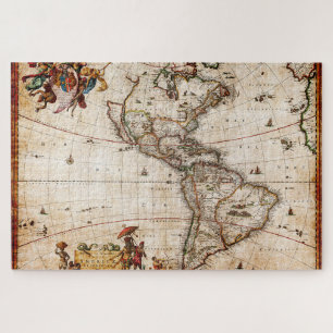 Puzzle Ancienne carte du continent américain