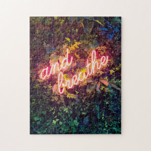 Puzzle And Breathe Neon Sign