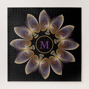 Puzzle Ange Abstraite ailes Mandala Monogramme fractal
