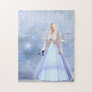Puzzle Ange femelle en bleu