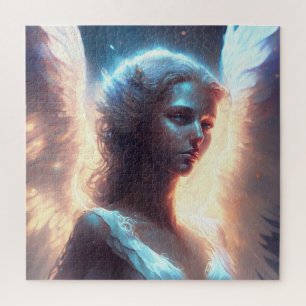 Puzzle Ange mystique aux yeux bleus