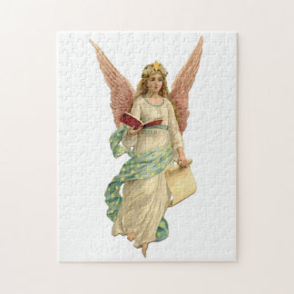 Puzzle Ange vintage de Noël avec le livre