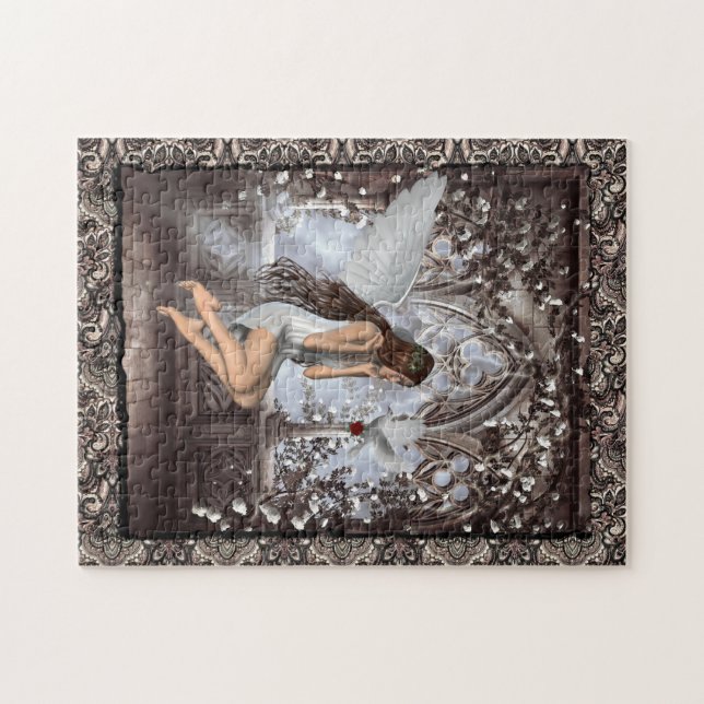 Puzzle Angel gothique et sa colombe (Horizontal)